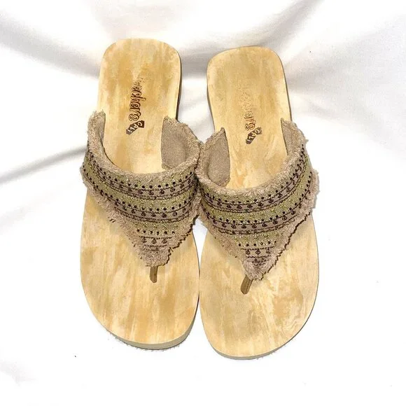 VTG Y2K Skechers CALI Size 8.5 Slip On Cut Out Block Heel Metallic Detail - Picture 2 of 9